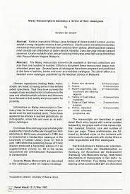 Portal informasi serah simpan kckr. Malay Manuscripts In Germany Kekal Abadi University Of Malaya