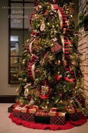 Rustic Christmas Tree Rustic Christmas Decorations Buffalo Plaid Ribbon Chr Rustic Christmas Tree Christmas Decorations Rustic Rustic Christmas Ornaments