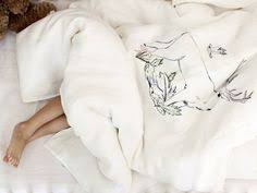 Embroidered Linen Duvet Cover Toddler Bedding Set Off White Linen Bedding Deer Natural Bedding For Girls Or Boys Children Bedding Bettwasche Kinder Bettbezug Bettwasche