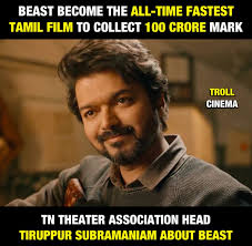 Beast becomes the FASTEST tamil flick to collect 100cr by beating 2.O 💥💥