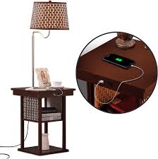 What you see is what you get, a sturdy, lasting room accessory available in a variety of colors. Madison Led Floor Lamp With Usb Charging Ports Mid Century Modern Bedside Nighstand Table End Table With Shelves For Living Room Sofas White Shade Cushypaws Co Uk