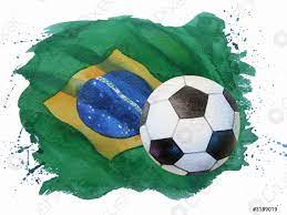 Foot brésil coupe du monde 2014. Balle De Football Drapeau Bresil Stock Photo Crushpixel