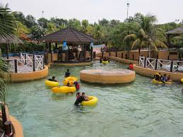 The carnival consisting water slides and floating around the canals. The Carnival Waterpark Sungai Petani