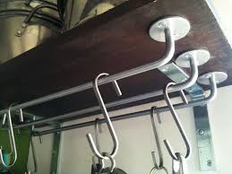 Shortened Pot Rack Ikea Hackers Hanging Pots Pot Rack Wooden Shelves