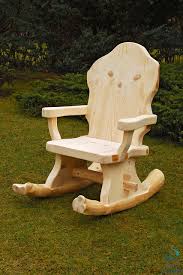 Schaukelstuhl gallarate holz eiche stoff dunkelbraun. Rundholz Schaukelstuhl Holz Und Dachbau Schmidt