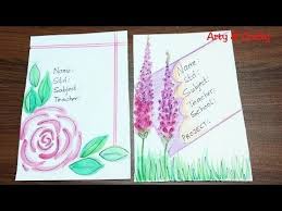 Floral Design Border Design On Paper Designs For Front Page Border For Project By Arty Crafty Border Design Colorful Borders Design Page Borders Design Here you can watch how to make simple easy and beautiful page border design which is very useful for project work. floral design border design on paper