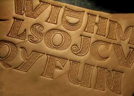 Pdf pattern for the leather satchel shown in the picture model: Celt Style Font 26 Capital Letters Hand Work Carving Punches Stamp Craft With Leather Carving Tools Carving Aliexpress