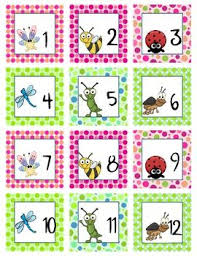Calendar Or Math Center Number Cards Bug Theme Calendar Numbers Creative Calendar Calendar