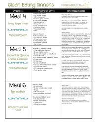 Clean Eating Meal Plan Pdf {With Recipes Your Family Will Love!} ⋆ Homemade  For Elle