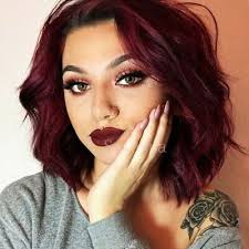 Celebs love short hairstyles, these haircuts look great for the spring and summer and you can transform your look for the new year. Dark Roots Ombre Burgundy Short Bob Wavy Synthetic Hair Wigs Heat Resistant Wig Ebay