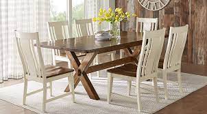 Table made of veneers, wood and engineered wood. Beige Brown White Dining Room Furniture Ideas Decor