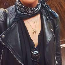 Bandana Leather Jacket Black Fashion Gone Rouge Fashion Clothes