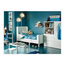 Busunge Extendable Bed White 38 1 4x74 3 4 Ikea Youth Bedroom Furniture Kids Bedroom Chairs Bedroom Furniture Sets