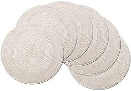 Online shopping from a great selection at home & kitchen store. Amazon Com Shacos Round Placemats Set Of 6 Cotton Placemats Washable 15 Inch Table Mats For Kitchen Tables Ivory 6 Home Placemats Table Mats Kitchen Table