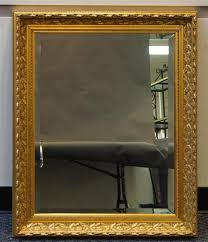 Victorian gilt mantle mirror with florid details, 20th century. Lot Victorian Style Gilt Frame Bevel Edge Mirror Frame 34 1 2 X 28 1 2 In