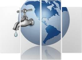 Wann haben sie dies letzte mal wirklich geschätzt, wie ihre kochkunst aussieht? Poster Earth Globus Mit Wasserhahn Und Tropfen Eco Konzept Pixers Wir Leben Um Zu Verandern