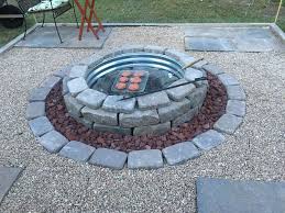 Once you have your spot cleared and the dirt is revealed, dry fit the first layer of concrete blocks. Backyard 12x12 Firepit Area Off Of The Patio All Done On Top Of The Ground And The Only Digging Was An Inch Backyard Fire Backyard Layout Patio With Fire Pit