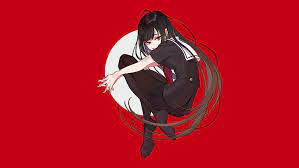 Clean, crisp images of all your favorite anime shows and movies. Hd Wallpaper Anime Girls Original Characters Red Background Schoolgirl Wallpaper Flare