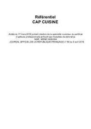 Fiche Technique Vierge Cap Cuisine Document Pdf