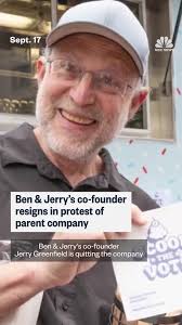 Jerry Greenfield, co-founder of the Ben & Jerry's ice cream brand, has  stepped down from the company he started 47 years ago citing a retreat from  its campaigning spirit under parent company Unilever.