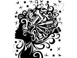 Hair Style Salon Beauty Scissors Comb Hairdresser Female Etsy Beauty Salon Logo Salon Logo Beauty Salon