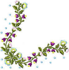 These are actually embroidery patterns, meant to be used as a frame for a name, like the one with ellen in it above. Wreath Free Machine Embroidery Design