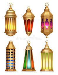 islamic lamps ramadan lanterns arabic vintage golden lighting lamps vector realistic pictures in 2021 ramadan lantern lantern illustration flower background wallpaper
