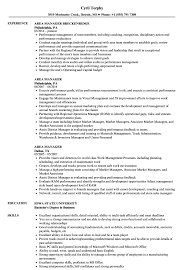 Thanks to simple and readable resume fonts the recruiter will easily navigate from section to section. Area Manager Resume Samples Velvet Jobs