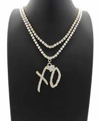 Rapper Xo Pendant W 3mm 16 18 1 Row Tennis Chain Necklace Hip Hop 12 99 Xo Pendant Chain Necklace Chain Choker Necklace