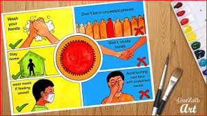 How To Draw Coronavirus Drawing Step By Step Easy Poster Making Ideas Covid19 Awareness Youtube
