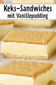 Keks Sandwiches Mit Vanillepudding Lecker Vanillepudding Kuchen Vanillepudding Rezept Kekse