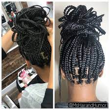 Tutorial Updo Braids Boxbraids Knotless Protectivestyles Braids Videos Afro How To Do A Single Braids Braided Hairstyles Updo Black Hair Updo Hairstyles