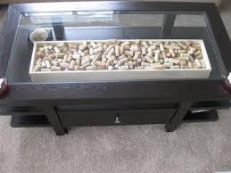 Coffee Table Extra Large Coffee Table Display Coffee Table Recycled Wine Corks