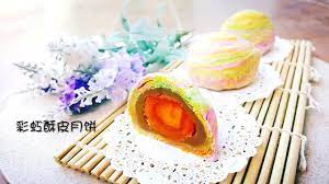 梦幻彩虹酥皮月饼 rainbow spiral pastry mooncake step by step tutorial eng sub moon cake mooncake recipe pastry