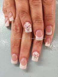 Extended Nail Beds With White Gel French And 3d Acrylic Nail Art Nail Art 3d Acrylic Nails Acrylic Nail Art