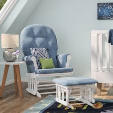 Navy Blue Glider Rocker Wayfair With a rocking chair, you can comfortably feed the baby in the nursery, or just stay close to the baby when they're sleeping. griffin glider and ottoman