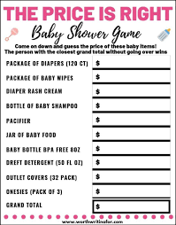 How good is your general knowledge when up against the clock? Price Is Right Baby Shower Game With Free Printable