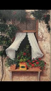 Turkish Painter Gunseli Kapucu Tablolar Eski Pencereler Resim Sanati