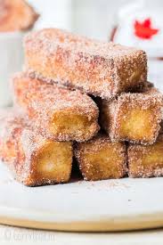 I kid you not, these taste like mini donuts. Homemade Cinnamon French Toast Sticks Recipe Currytrail