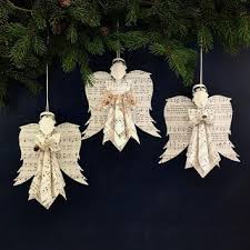 Sheet Music Angel Ornaments In 2020 Diy Christmas Angel Ornaments Christmas Crafts Decorations Christmas Angels