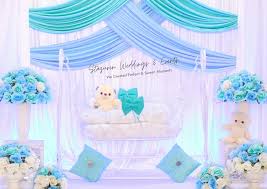 Naming Ceremony Cradle Decoration Baby Boy Tiffany Blue Theme Colour Selangor Malaysia Naming Ceremony Decoration Cradle Decoration Cradle Ceremony