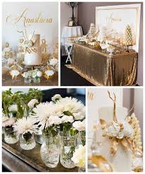 Elegant Birthday Themes For Women Elegant Gold White Baptism Party Kara S Party Ideas Classy Birthday Party Christening Decorations Birthday Party Decorations