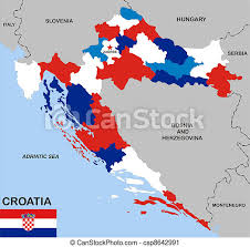 79,43 einwohner pro km² währung: Kroatiens Politische Karte Sehr Grosse Kroaten Politik Mit Flagge Canstock