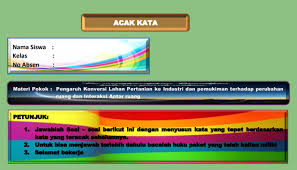 Soal Acak Kata Ips Kelas 8 Semester Ganjil Materi Pengaruh Konversi Lahan Edukasi Ips