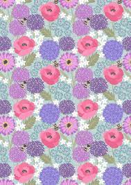 A281 2 Allium Poppies On Blue Flower Wallpaper Pretty Phone Wallpaper Framed Wallpaper