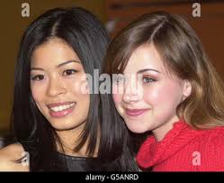 Concert de Londres Pavarotti Mae.La violoniste Vanessa Mae se présentant à  Picnic avec Pavarotti, dans Hyde Park à Londres Photo Stock