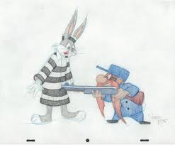 After three years of fierce debates, conflicting academic papers and a lawsuit, the u.s. Bugs Bunny In Prisoner Outfit And Yosemite Sam With Gun Art By Virgil Ross In Roland Benton S Virgil Ross Comic Art Gallery Room