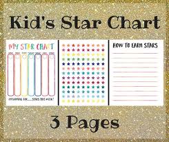 kids chore chart printable star chart for kids behavior