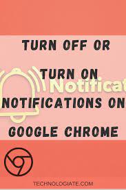 Turn Off Or Turn On Notification On Google Chrome Google Chrome Turn Ons Chrome