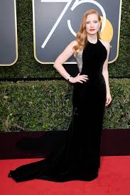 Oprah, nicole kidman, jessica chastain, halle berry, eva longoria, mariah carey, salma hayek, sarah jessica parker. Jessica Chastain Golden Globes 2018 Dresses Jessica Chastain Golden Globes Red Carpet